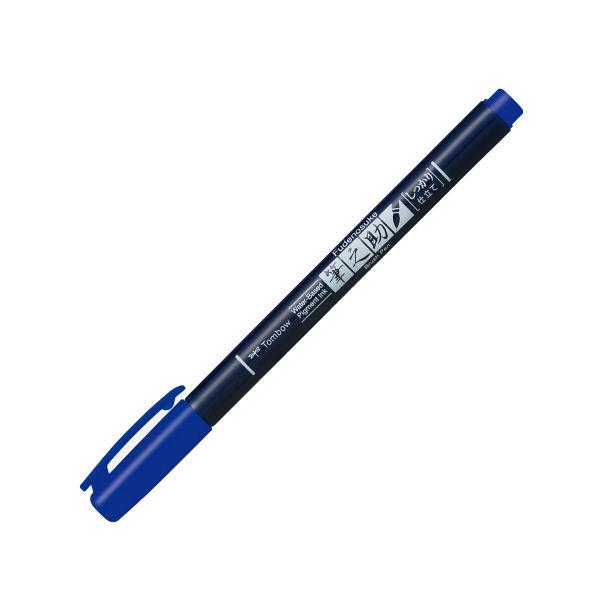 メール便発送 トンボ鉛筆 水性サインペン 筆之助しっかり仕立て ブルー WS-BH15 〔1本〕