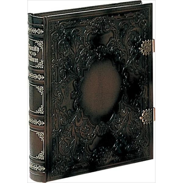 ナカバヤシ 高級アルバム バッキンガム 100年台紙ブック式 ブラウン アH-GL-1501-BR