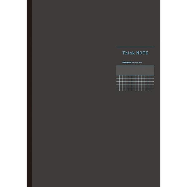 （まとめ買い）ナカバヤシ ロジカル・シンクノート A4 タテ 方眼5ミリ ブラック ブルー罫 ノ-A...