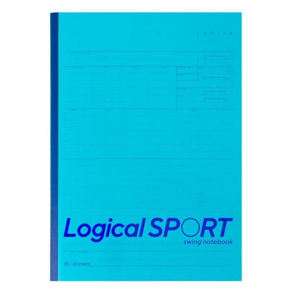 （まとめ買い）ナカバヤシ ロジカル・スポーツノート B5 ブルー ノ-B590AB 〔10冊セット〕