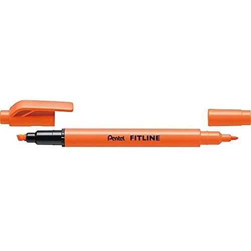 （まとめ）ぺんてる 蛍光ペン フィットライン オレンジ SLW11-F 〔まとめ買い10本セット〕