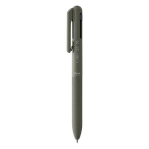 メール便発送 ぺんてる 多機能ペン カルム 2色（黒・赤）ボールペン0.5mm＋シャープ0.5mm カーキ BXAW355D