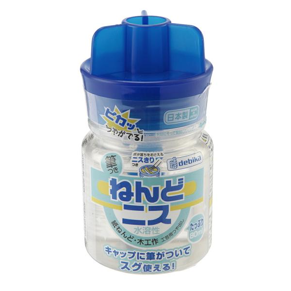 デビカ 筆つきねんどニス 紙ねんど・木工作 工芸用つや出し 80ml 094501