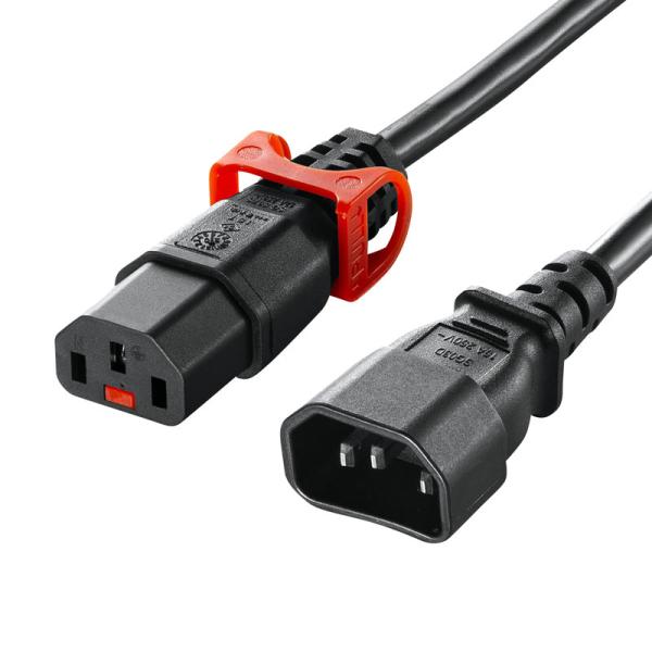 （まとめ買い）サンワサプライ 抜け防止ロック式電源コード ロックプラス 0.5m APW15-C14...