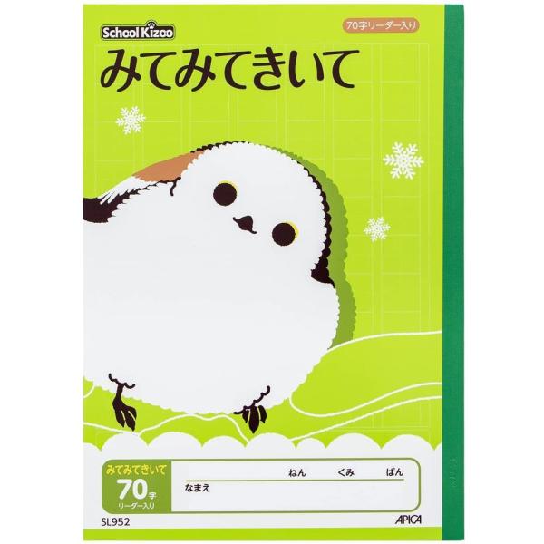 メール便発送 日本ノート(アピカ) スクールキッズ 学習帳 みてみてきいて セミB5 70字リーダー...