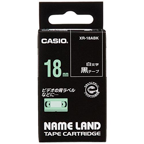 （まとめ買い）カシオ ネームランドテープ XR-18ABK 00028585 〔3個セット〕