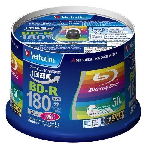 （まとめ買い）Verbatim BD-R 1回録画用 180分 1-6倍速 50枚スピンドル VBR...
