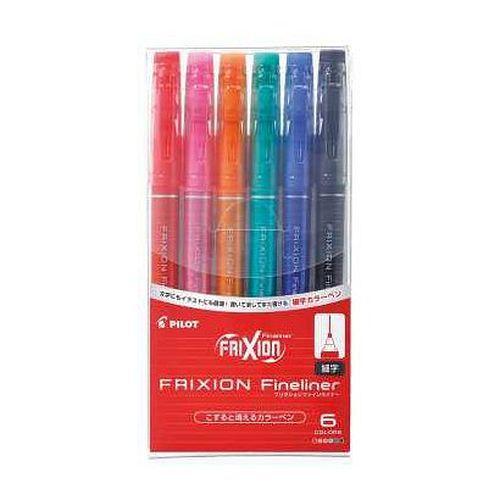 （まとめ買い）パイロット 消せるカラーペン フリクションファインライナー 0.45mm 6色セット SFFL-72F-6C〔×3〕