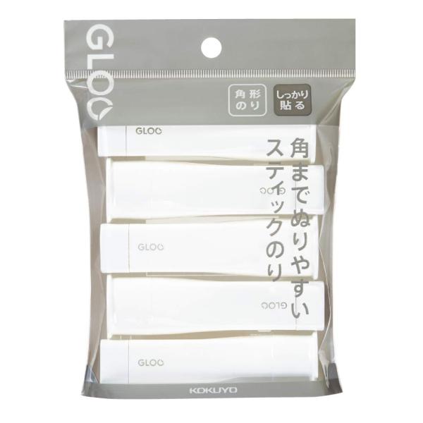 メール便発送 コクヨ グルー スティックのり 四角 しっかり貼る Sサイズ 5個パック タ-G301...
