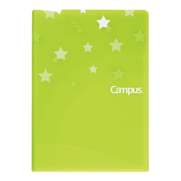 メール便発送 コクヨ キャンパス プリントファイル 見開き A4(A3見開き) ライトグリーン フ-...