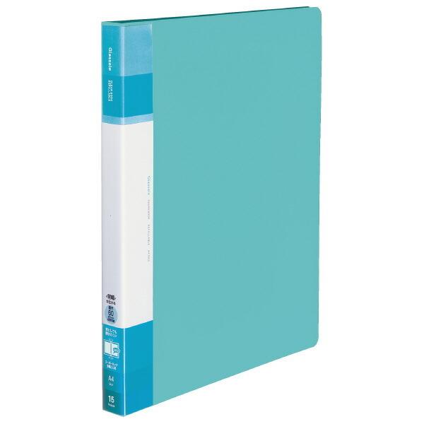 コクヨ クリヤーブック Glassele 替紙式・背ポケットタイプ A4 ミドル(最大60枚) ライ...