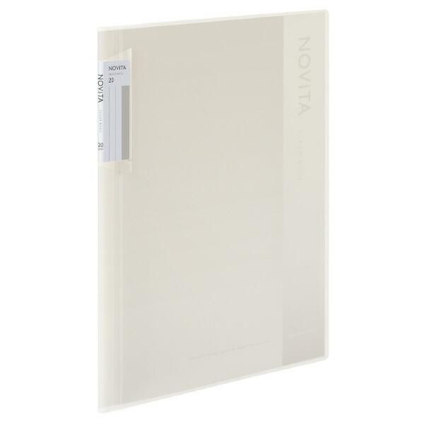 （まとめ買い）コクヨ クリヤーブック ノビータ (固定式) A4 20ポケット 白 ラ-NV20W ...