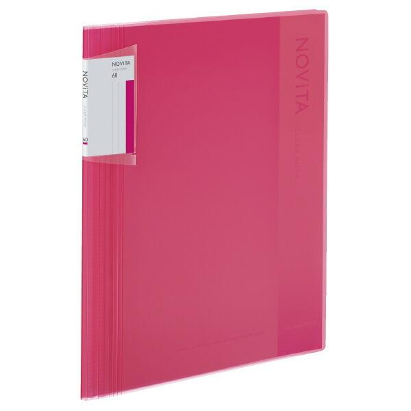コクヨ クリヤーブック ノビータ (固定式) A4 60ポケット ピンク ラ-NV60P