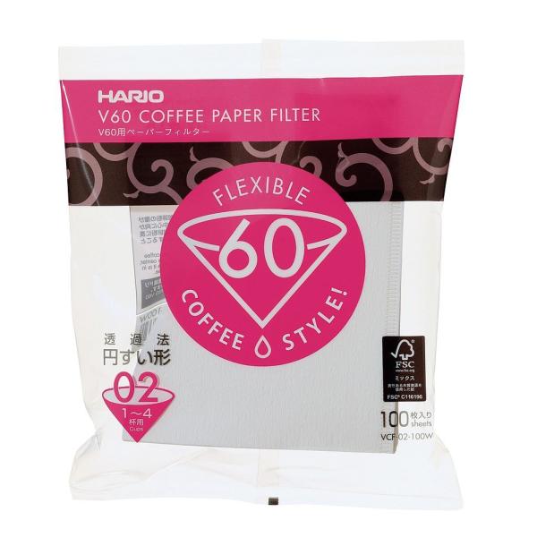 （まとめ買い）HARIO(ハリオ) V60用ペーパーフィルター (100枚入) VCF-02-100...
