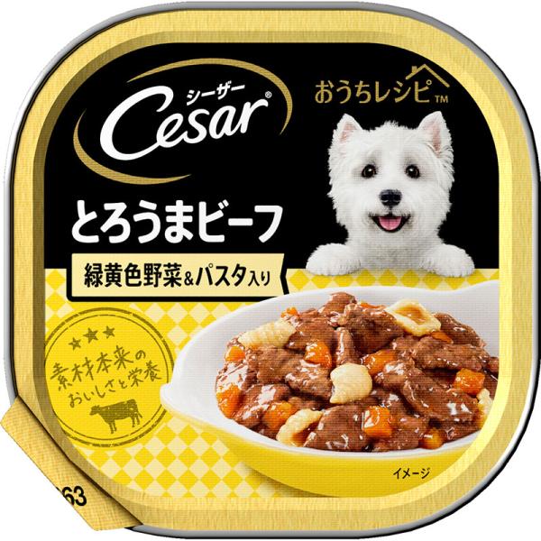 マース シーザー おうちレシピ とろうまビーフ 緑黄色野菜＆パスタ入り 100g 犬用フード