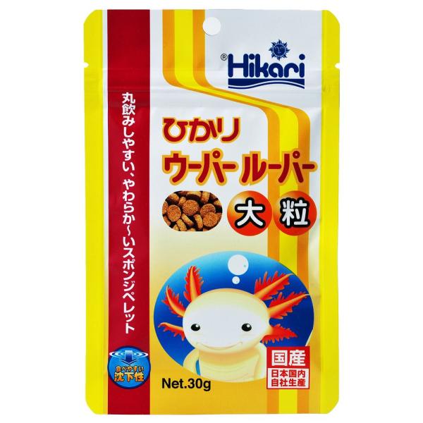 （まとめ買い）キョーリン ひかり ウーパールーパー 大粒 30g 観賞魚用フード 〔×16〕