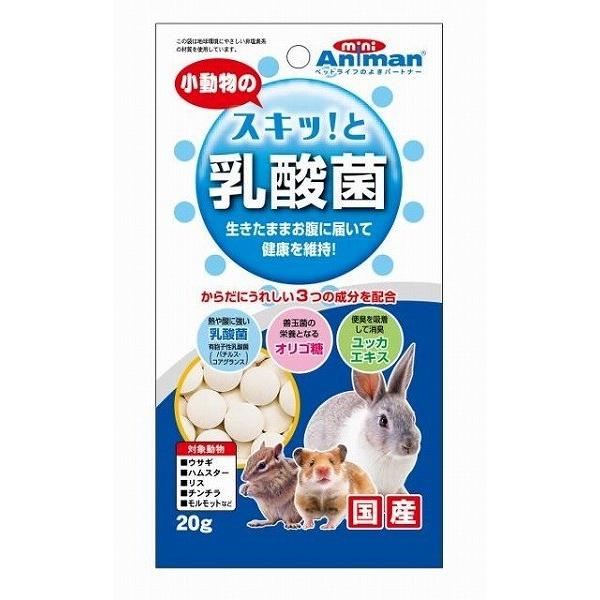 ミニアニマン 小動物のスキッ と乳酸菌 20ｇ うさぎ ハムスター おやつ