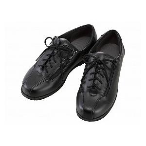 徳武産業 あゆみシューズ 介護靴 外出用 コンフォートIII 5E 黒 両足L