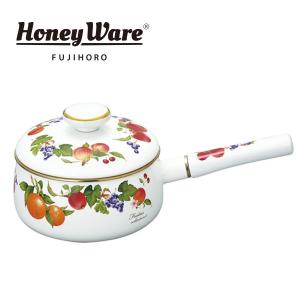 エジリー（EJIRY） インペリアルローズ 琺瑯 片手鍋 18cm 薔薇 ガス火