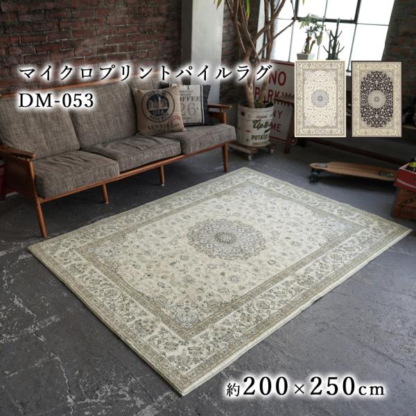 ラグ ラグマット カーペット 絨毯 マイクロプリントパイルラグ (DM-053) 200×250cm...