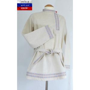 ルパシカ　ロシア　「花の道」　麻・綿 50%・ 50%