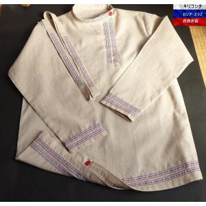 ルパシカ ロシア 「花の道」 麻・綿 50%・...の詳細画像1