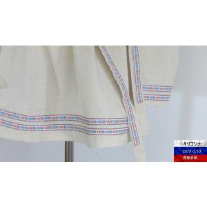 ルパシカ ロシア 「花の道」 麻・綿 50%・...の詳細画像2