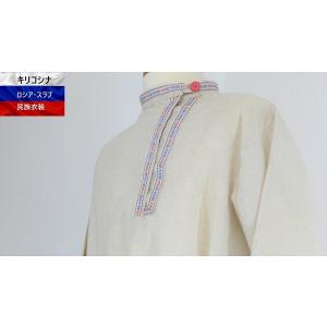 ルパシカ ロシア 「花の道」 麻・綿 50%・...の詳細画像3