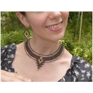 ウクライナ首飾り（ネックレス）イヤリングセット　「ヤロスラワ」