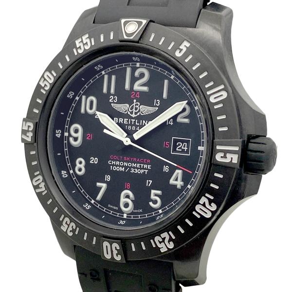 ブライトリング コルト スカイレーサー デイト クォーツ QZ メンズ ブライトライト 黒文字盤 X...