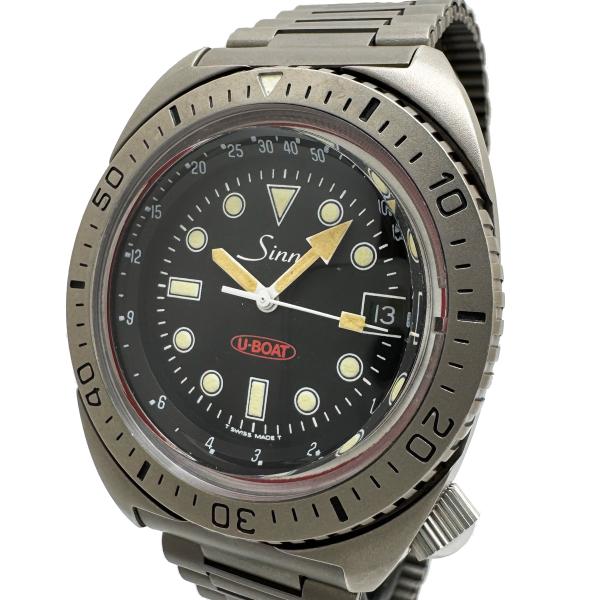 ジン 8820 ユーボート U-BOAT ダイバーズ 自動巻き オートマ デイト メンズ 黒文字盤 ...