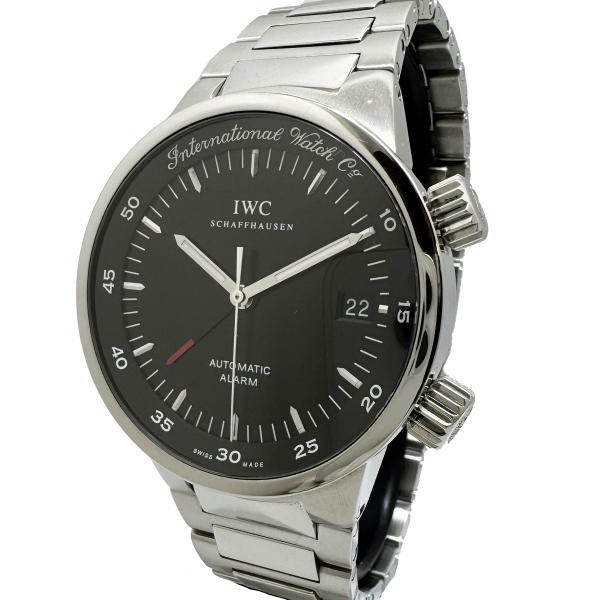 IWC SCHAFFHAUSEN GST アラーム IW353702 デイト メンズ 黒文字盤 自動...