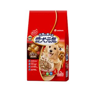 ユニ・チャームペットケア 愛犬元気 全成長段階用 ビーフ・緑黄色野菜・小魚入り 2.3kg