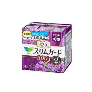 花王 ロリエ スリムガード ラベンダーの香り 特に多い夜用300 羽つき 14コ入【医薬部外品】｜kirindo