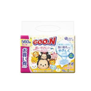 大王製紙 グーン（GOON） 肌にやさしいおしりふき 70枚×8個パック
