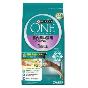 ネスレピュリナペットケア ピュリナワン キャット 室内飼い猫用 インドアキャット 1歳以上 チキン 500g×4袋入｜kirindo