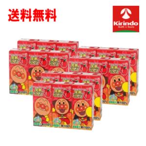 送料無料 りんご6パックセット 明治 アンパンマンの完熟りんご100 125ml×3本パック×6個セット (バラ合計18本)｜kirindo