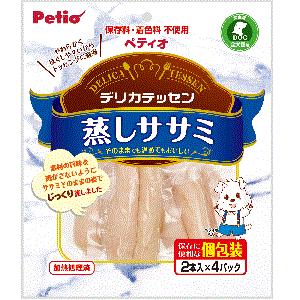 ペティオ デリカテッセン 蒸しササミ 2本入×4パック