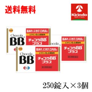 即日出荷 送料無料3個セット【第3類医薬品】チョコラBBプラス 250錠入×3個 肌荒れ にきび 口内炎 ビタミン｜kirindo