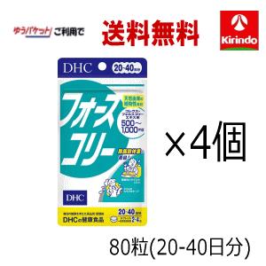 ゆうパケットで送料無料 4個セット DHC フォースコリー 80粒入(20日〜40日分)×4袋 ※軽減税率対象｜kirindoshop