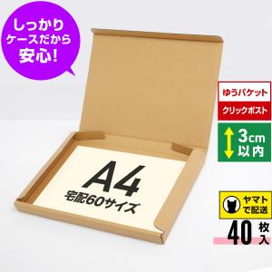 【ヤマトで発送】ダンボール箱ゆうパケット・クリックポスト用(段ボール箱)40枚(外寸：325×240×29mm)(3ミリ厚)｜kiripack