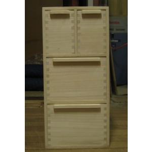 掛け軸収納庫桐たんす桐軸入れ掛軸ケース総桐掛け軸収納庫・8本用製造