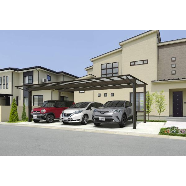 【商品のみ】 三協アルミ スカイリード 両側支持タイプ 3台用 基本タイプ 5880 H25 屋根材...