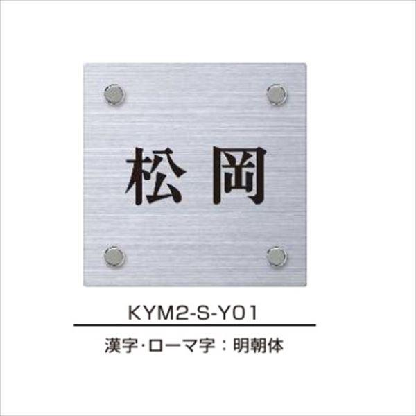 YKKAP 機能門柱用表札 ステンレスヘアライン表札 KYM2-S 『機能門柱 YKK用』 『表札 ...