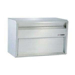 ハッピー金属 ステンレスポスト ファミール615 （壁面埋込＆ポール取付タイプ・大谷石サイズ） 『郵...