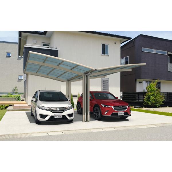 【商品のみ】 三協アルミ カムフィエース 2台用 Y合掌タイプ 50 (24?24) H25 屋根材...