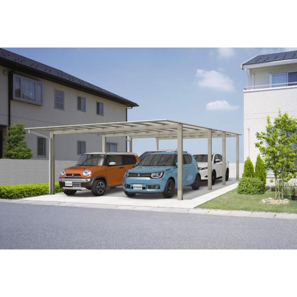 【商品のみ】 三協アルミ スカイリード 両側支持タイプ 4台用 奥行2連結タイプ (50・50) 4...