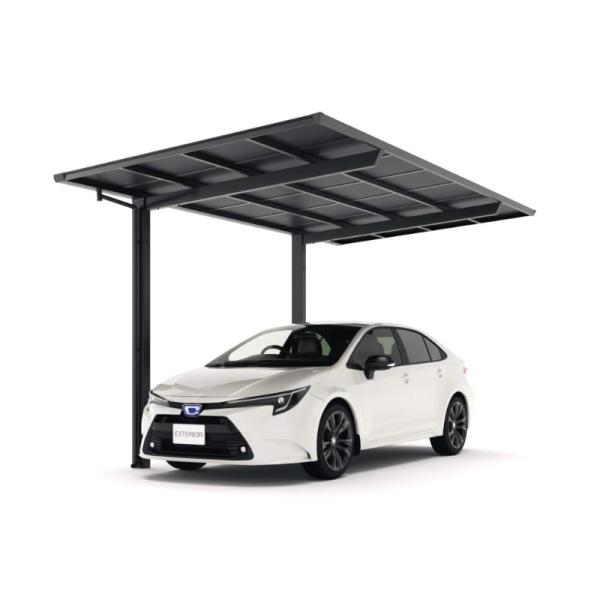 【商品のみ】 三協アルミ セルフィ 基本 1台用 柱2本 5827 H25 ブラックポリカーボネート