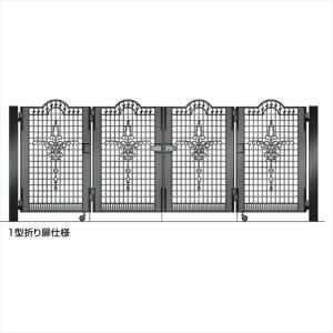 四国化成 門扉 玄関 ビビオ門扉 1型 柱仕様 4枚折り扉 住宅設備 0812 0812 ブラックつや消し エクステリアのキロ店