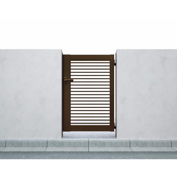 YKKAP シンプレオ門扉YB2型 片開き 門柱仕様 08-10 HME-V-YB2 『横（粗）格子...